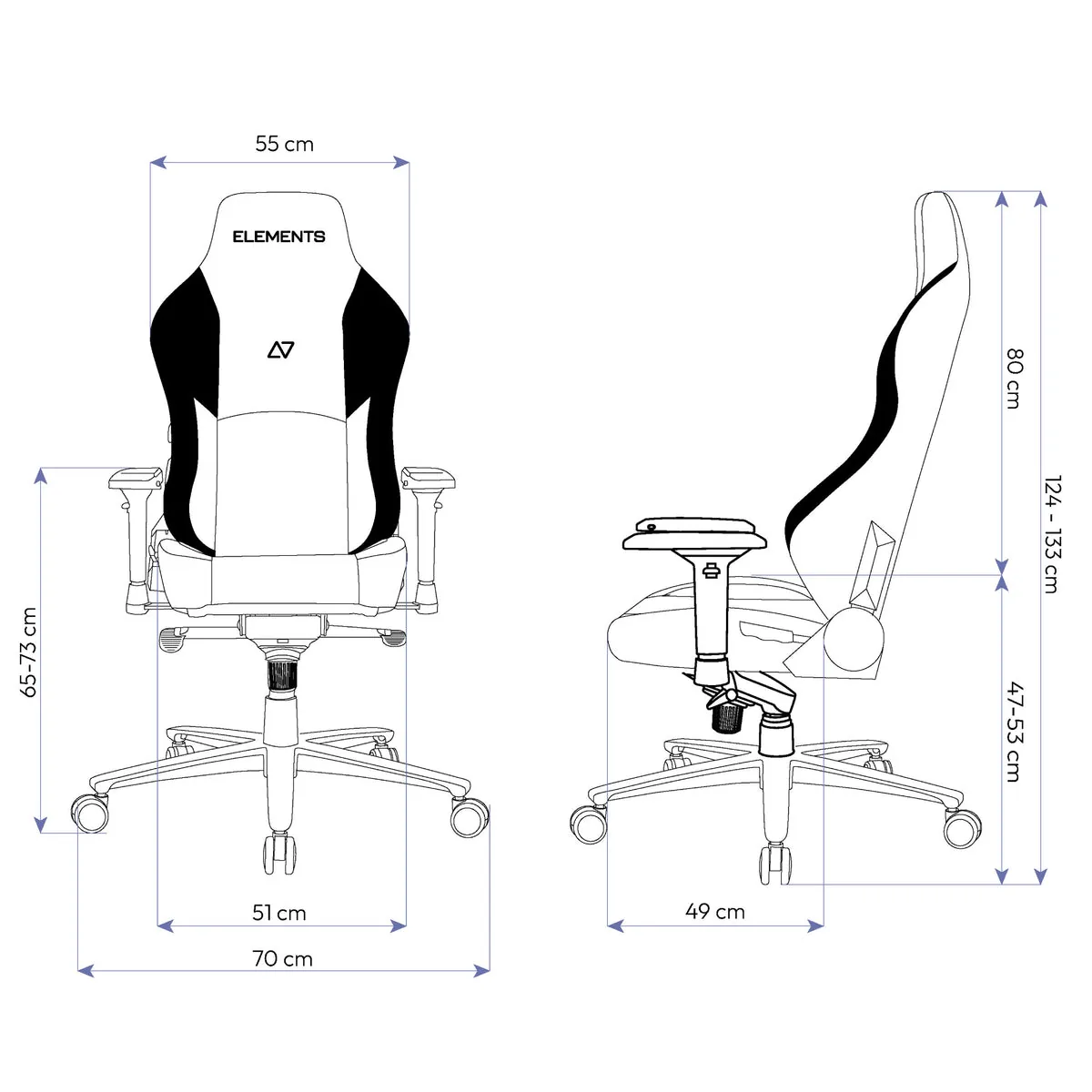 Cadeira Gamer Elements Lunari Fearless